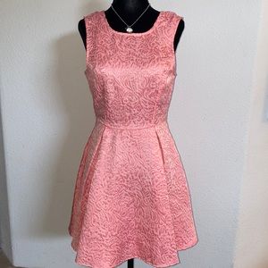 ViJo Couture- Pink Design Mid Thigh Low Cut Back Dress Size M